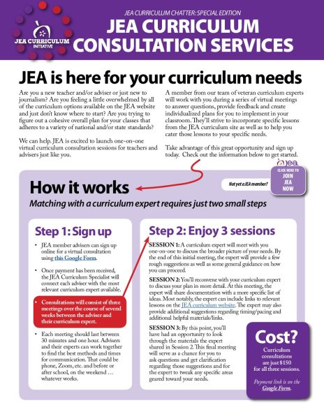 JEA announces individualized curriculum help